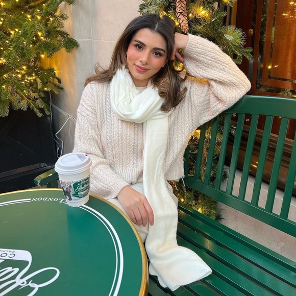 Zara Ecru Rhinestone Openwork Knit Sweater - Picture 4 of 17